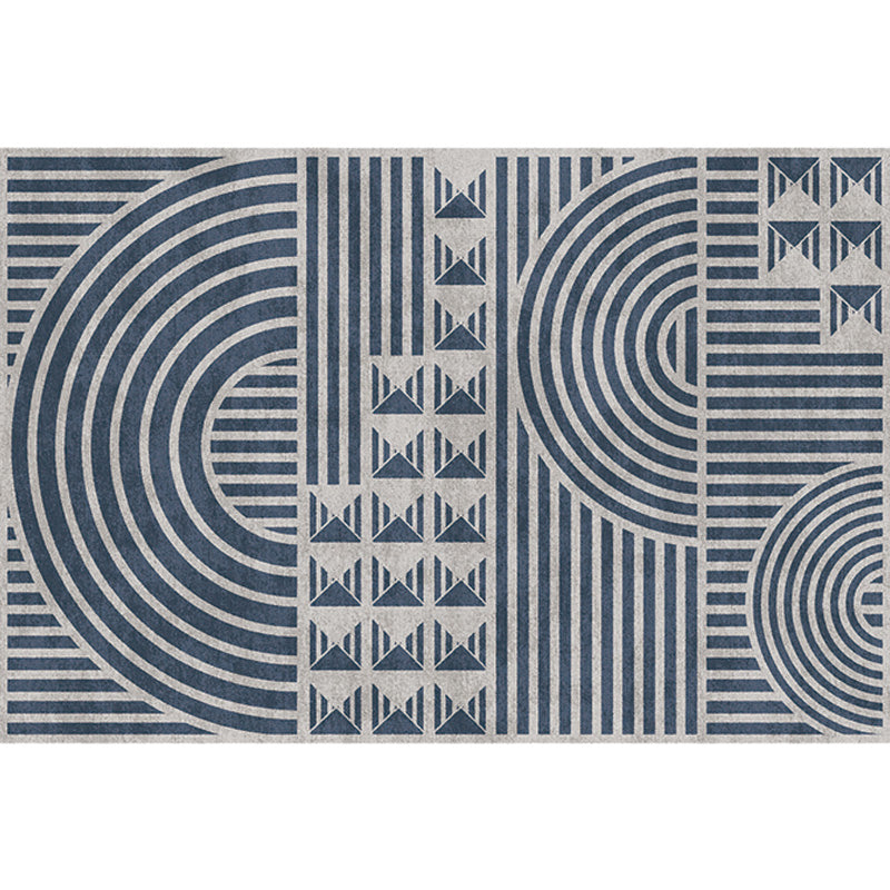 Creative Modernist Rug Polyester Geometric and Stripe Pattern Rug Washable Pet Friendly Non-Slip Carpet for Living Room Clearhalo 'Area Rug' 'Modern' 'Rugs' Rug' 1779574