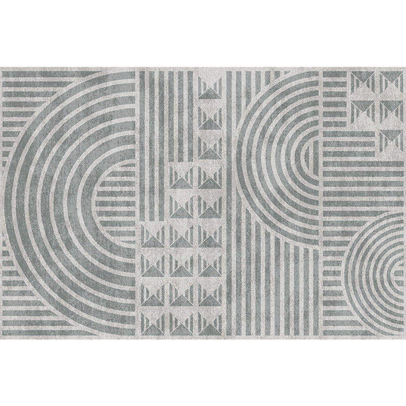 Creative Modernist Rug Polyester Geometric and Stripe Pattern Rug Washable Pet Friendly Non-Slip Carpet for Living Room Clearhalo 'Area Rug' 'Modern' 'Rugs' Rug' 1779585