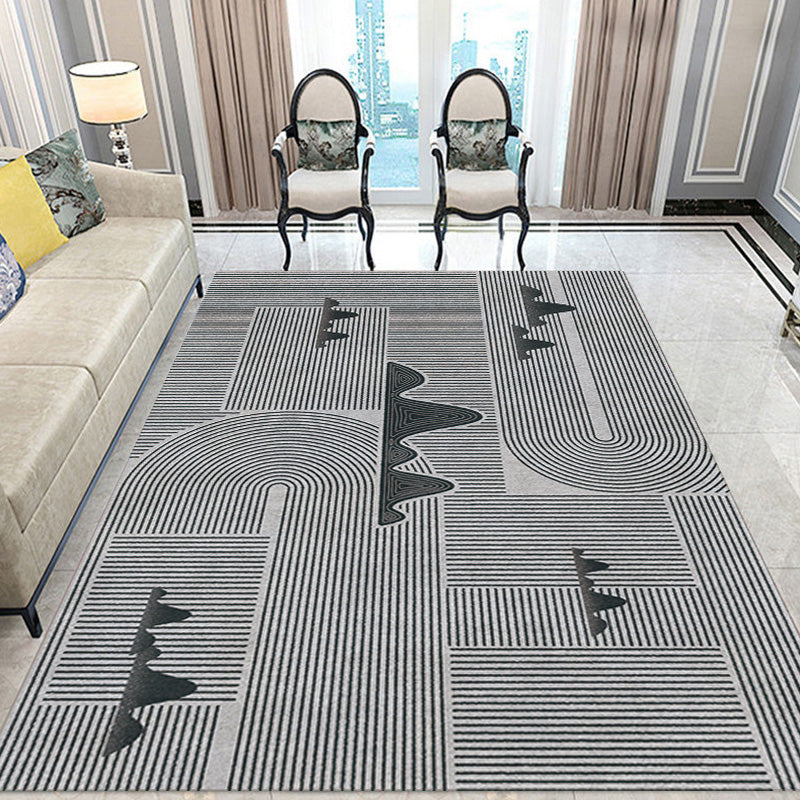 Stylish Modernism Rug Multicolor Striped Pattern Rug Pet Friendly Anti-Slip Washable Area Rug for Decoration Clearhalo 'Area Rug' 'Modern' 'Rugs' Rug' 1779691