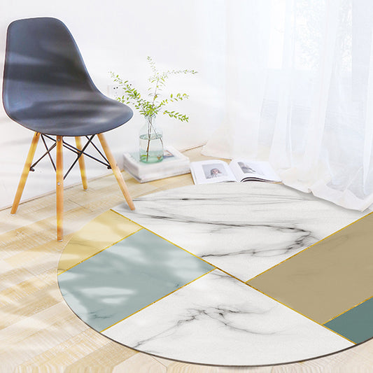 Stylish Modernism Rug Multicolor Geometric Pattern Rug Pet Friendly Anti-Slip Washable Area Rug for Decoration White Clearhalo 'Area Rug' 'Modern' 'Rugs' Rug' 1779793