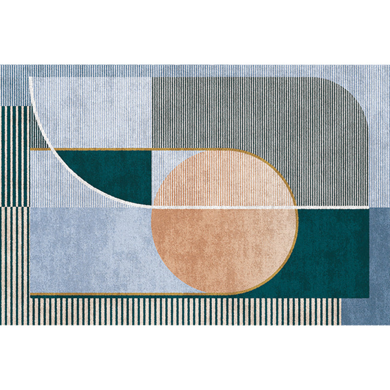 Multicolor Geometric Pattern Rug with Stripe Polyester Modern Rug Washable Anti-Slip Pet Friendly Area Rug for Living Room Clearhalo 'Area Rug' 'Modern' 'Rugs' Rug' 1779842