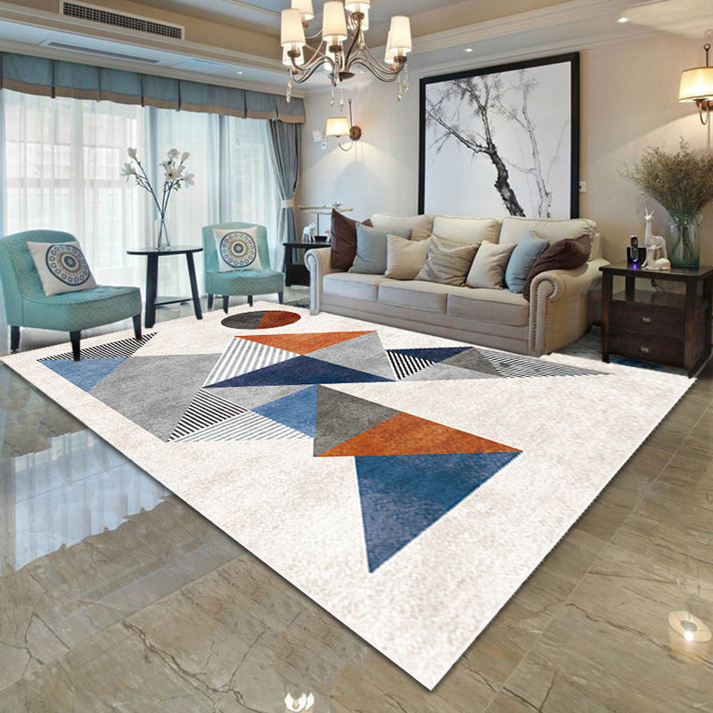 Multicolor Geometric Pattern Rug with Stripe Polyester Modern Rug Washable Anti-Slip Pet Friendly Area Rug for Living Room Clearhalo 'Area Rug' 'Modern' 'Rugs' Rug' 1779844