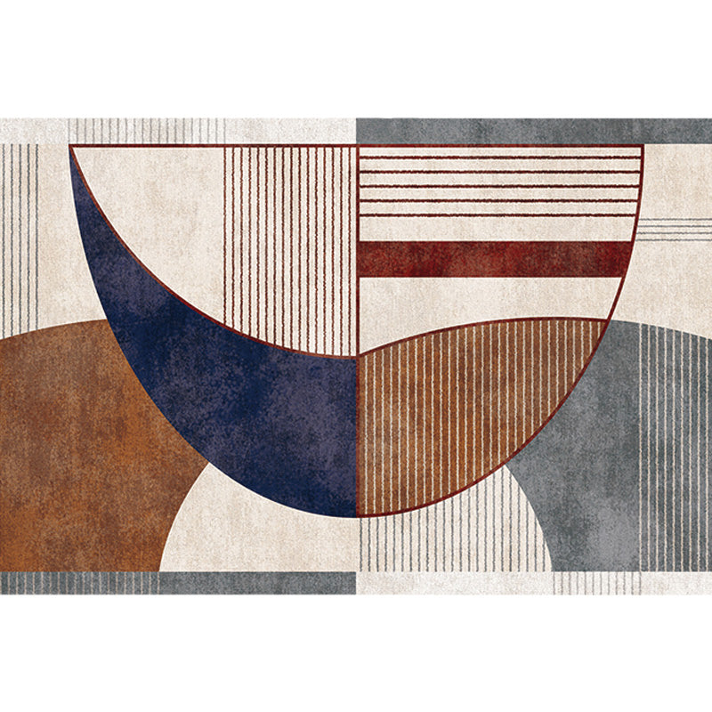 Multicolor Geometric Pattern Rug with Stripe Polyester Modern Rug Washable Anti-Slip Pet Friendly Area Rug for Living Room Clearhalo 'Area Rug' 'Modern' 'Rugs' Rug' 1779848