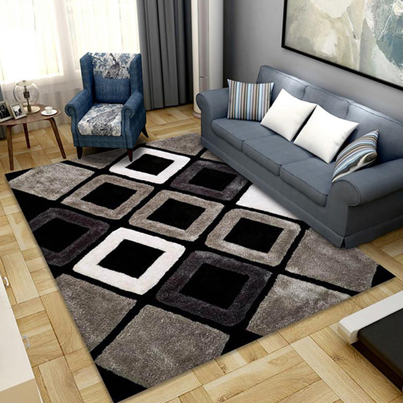 Unique Abstract Rug Contemporary Rug Polyester Washable Non-Slip Pet  Friendly Area Carpet for Living Room - Clearhalo