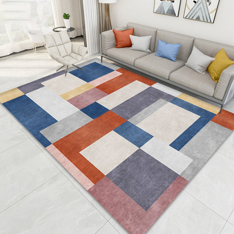 Multicolor Geometric Pattern Rug Polyester Modern Rug Washable Anti-Slip Pet Friendly Area Rug for Living Room Clearhalo 'Area Rug' 'Modern' 'Rugs' Rug' 1780042