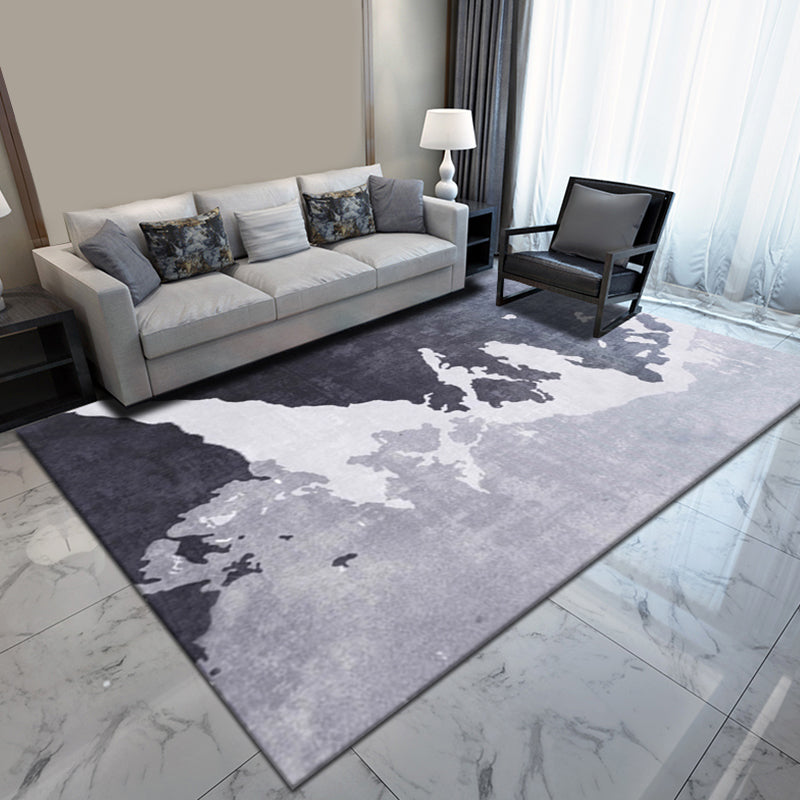 Multicolor Brushstroke Pattern Rug Polyester Modern Rug Washable Anti-Slip Pet Friendly Area Rug for Living Room Grey Clearhalo 'Area Rug' 'Modern' 'Rugs' Rug' 1780074