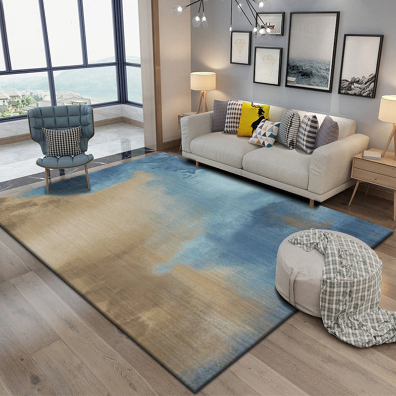 Multicolor Brushstroke Pattern Rug Polyester Modern Rug Washable Anti-Slip Pet Friendly Area Rug for Living Room Blue Clearhalo 'Area Rug' 'Modern' 'Rugs' Rug' 1780084