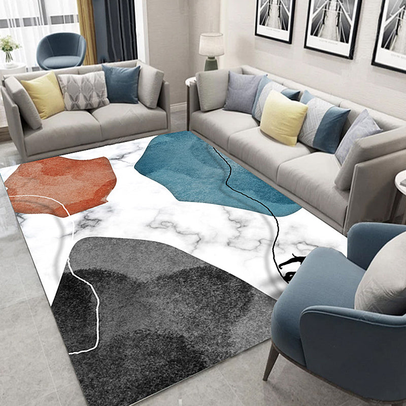 Multicolor Colorblock Rug Polyester Modern Rug Washable Anti-Slip Pet Friendly Area Rug for Living Room Clearhalo 'Area Rug' 'Modern' 'Rugs' Rug' 1780169