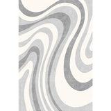 Unique Nordic Rug Grey Swirl Stripe Pattern Rug Pet Friendly Anti-Slip Washable Area Rug for Decoration Clearhalo 'Area Rug' 'Modern' 'Rugs' Rug' 1780189