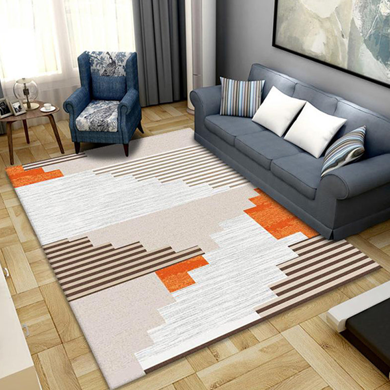 Multicolor Striped Pattern Rug Polyester Modern Rug Washable Anti-Slip Pet Friendly Area Rug for Living Room Clearhalo 'Area Rug' 'Modern' 'Rugs' Rug' 1780193