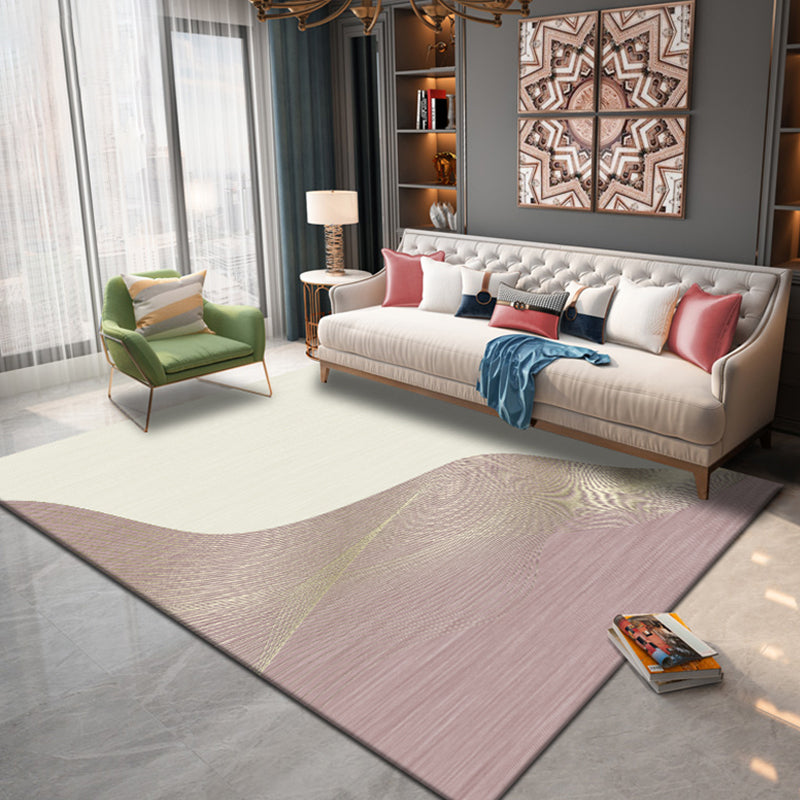 Fancy Multicolor Modernist Rug Polyester Watercolor Pattern Rug Washable Pet Friendly Non-Slip Carpet for Living Room Pink Clearhalo 'Area Rug' 'Modern' 'Rugs' Rug' 1780208