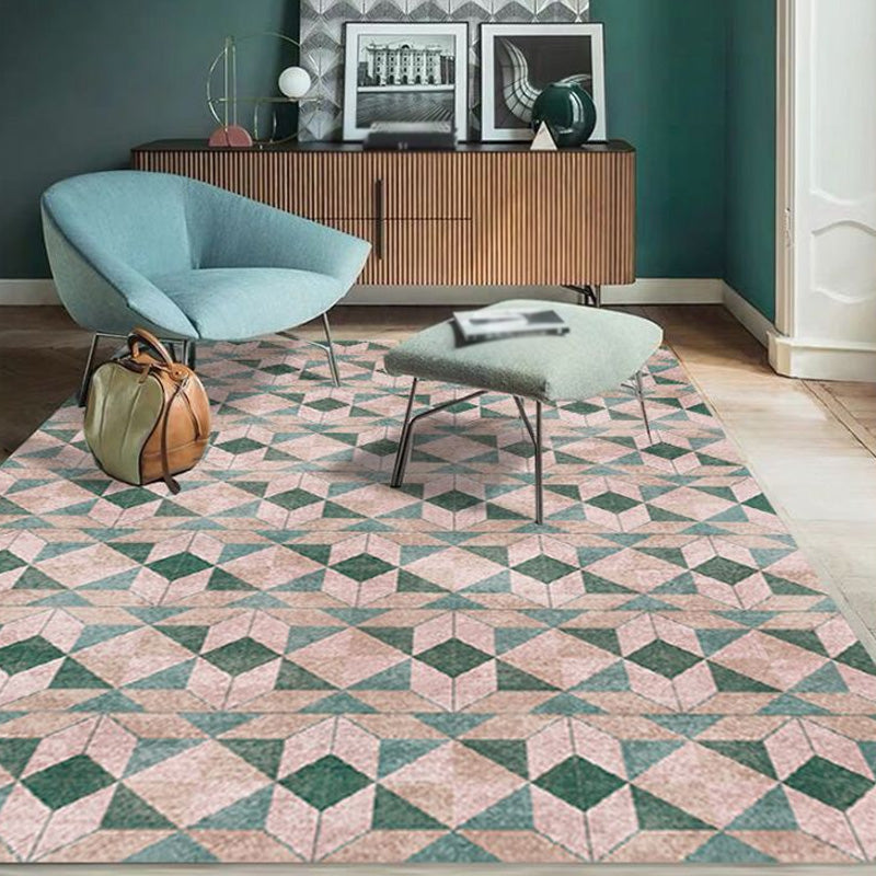 Multicolor Geometric Pattern Rug Polyester Modern Rug Washable Anti-Slip Pet Friendly Area Rug for Living Room Clearhalo 'Area Rug' 'Modern' 'Rugs' Rug' 1780212