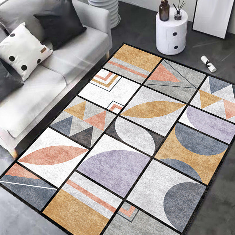 Multicolor Geometric Pattern Rug Polyester Modern Rug Washable Anti-Slip Pet Friendly Area Rug for Living Room Clearhalo 'Area Rug' 'Modern' 'Rugs' Rug' 1780225