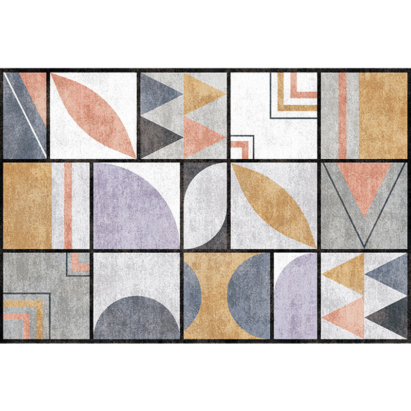 Multicolor Geometric Pattern Rug Polyester Modern Rug Washable Anti-Slip Pet Friendly Area Rug for Living Room Clearhalo 'Area Rug' 'Modern' 'Rugs' Rug' 1780226