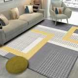 Creative Multicolor Modernist Rug Polyester Striped and Geometric Pattern Rug Washable Pet Friendly Non-Slip Carpet for Living Room Yellow Clearhalo 'Area Rug' 'Modern' 'Rugs' Rug' 1780252