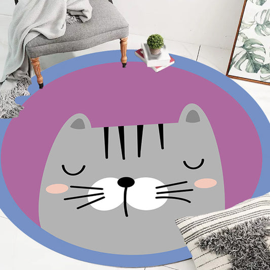 Kids Animal Pattern Rug Multicolor Polyester Rug Non-Slip Backing Washable Pet Friendly Carpet for Bedroom Clearhalo 'Area Rug' 'Rug' 1780286