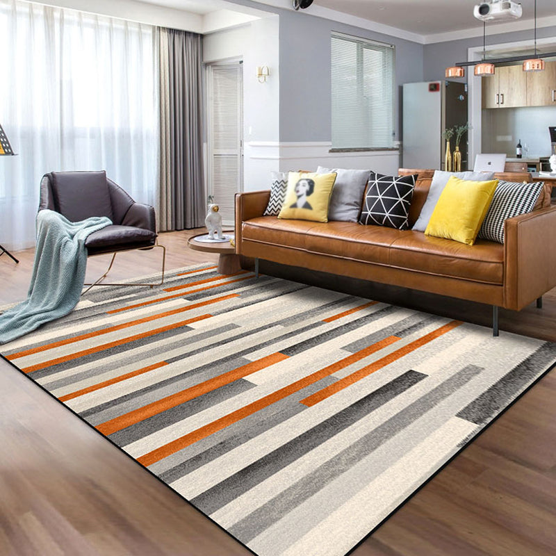 Modernist Ombre Pattern Rug Grey and Green Polyester Rug Non-Slip Backing Washable Pet Friendly Carpet for Home Orange Clearhalo 'Area Rug' 'Modern' 'Rugs' Rug' 1780320