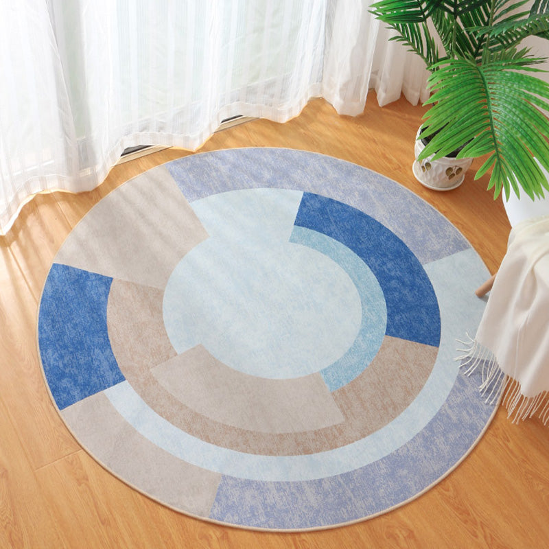 Contemporary Geometric Pattern Rug Multicolor Polyester Rug Non-Slip Backing Washable Pet Friendly Carpet for Bedroom Brown Clearhalo 'Area Rug' 'Modern' 'Rugs' Rug' 1780348