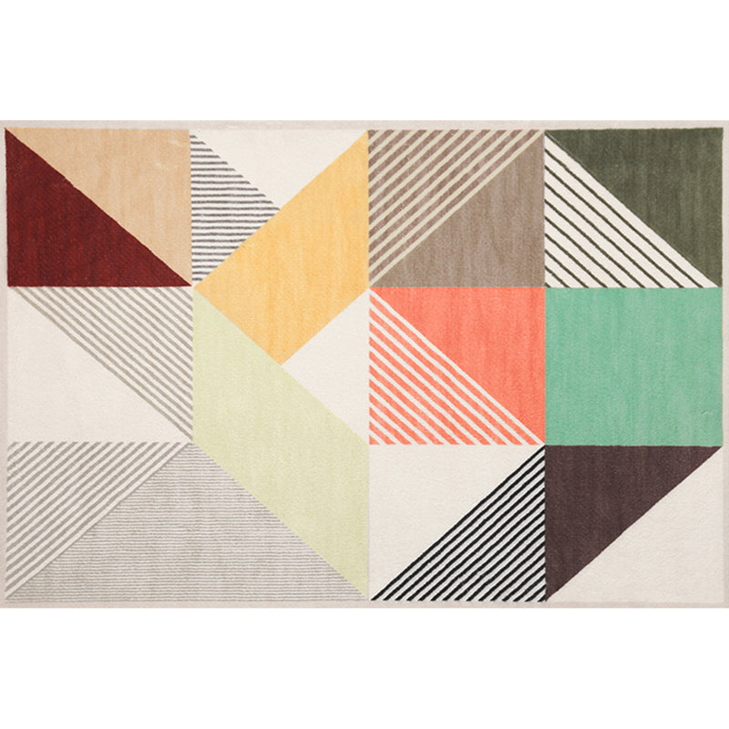 Multicolor Striped Pattern Rug Polyester Modern Rug Washable Anti-Slip Pet Friendly Area Rug for Living Room Clearhalo 'Area Rug' 'Modern' 'Rugs' Rug' 1780404