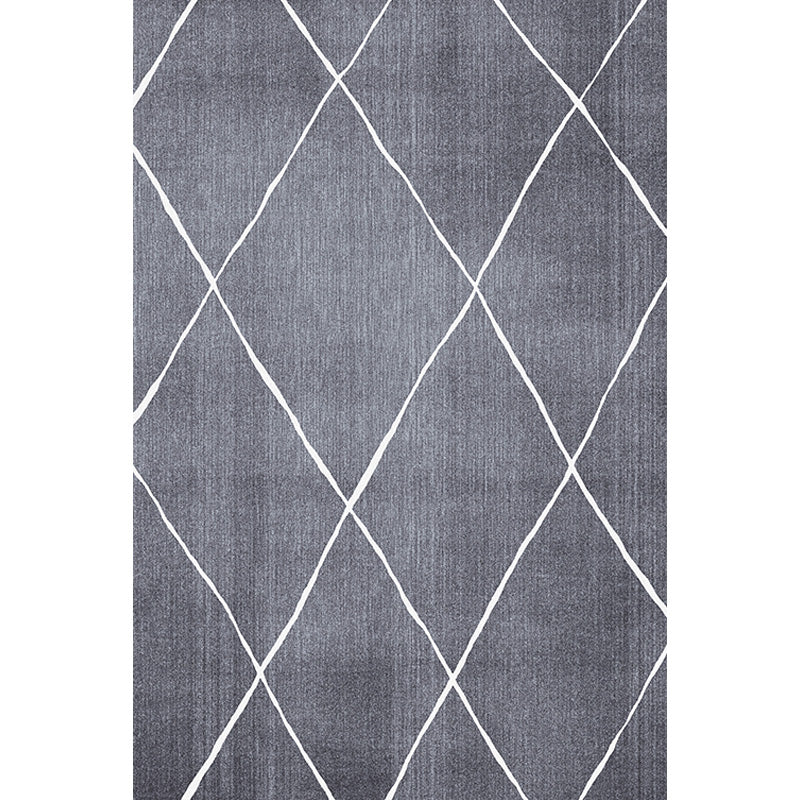 Creative Grey Modernist Rug Polyester Geometric Rug Washable Pet Friendly Non-Slip Carpet for Living Room Clearhalo 'Area Rug' 'Modern' 'Rugs' Rug' 1780420