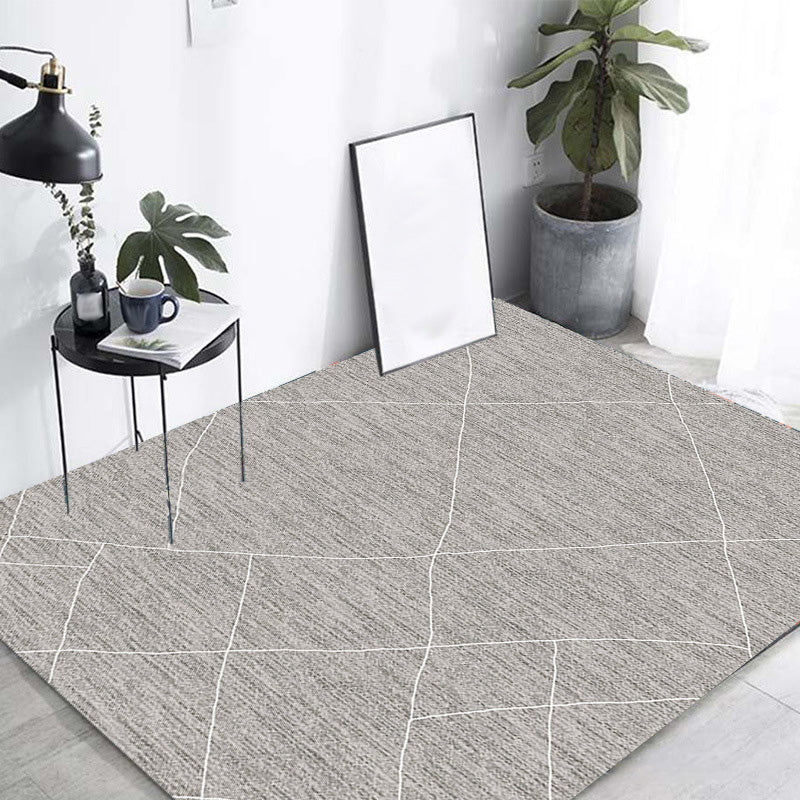 Creative Grey Modernist Rug Polyester Geometric Rug Washable Pet Friendly Non-Slip Carpet for Living Room Clearhalo 'Area Rug' 'Modern' 'Rugs' Rug' 1780430