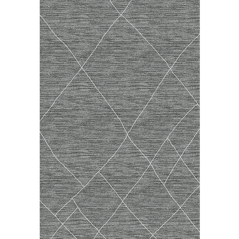 Creative Grey Modernist Rug Polyester Geometric Rug Washable Pet Friendly Non-Slip Carpet for Living Room Clearhalo 'Area Rug' 'Modern' 'Rugs' Rug' 1780434