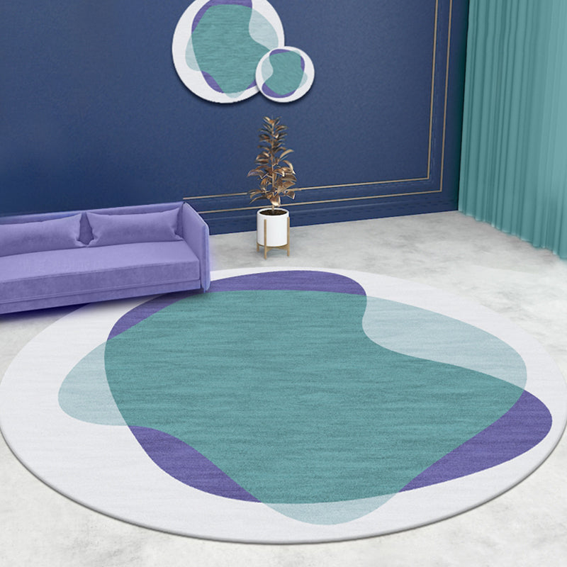 Modern Colorblock Rug Green Polyester Rug Non-Slip Backing Washable Pet Friendly Carpet for Home Green Clearhalo 'Area Rug' 'Modern' 'Rugs' Rug' 1780452