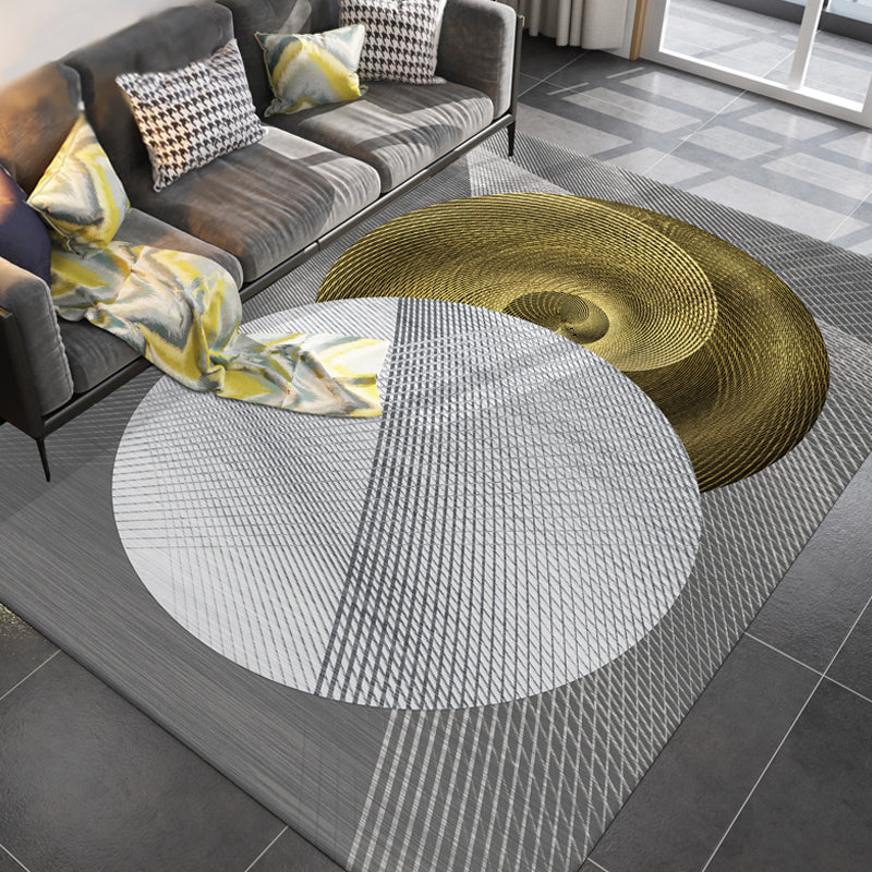 Multicolor Geometric Pattern Rug Polyester Modernism Rug Washable Anti-Slip Pet Friendly Area Rug for Study Grey Clearhalo 'Area Rug' 'Modern' 'Rugs' Rug' 1780472