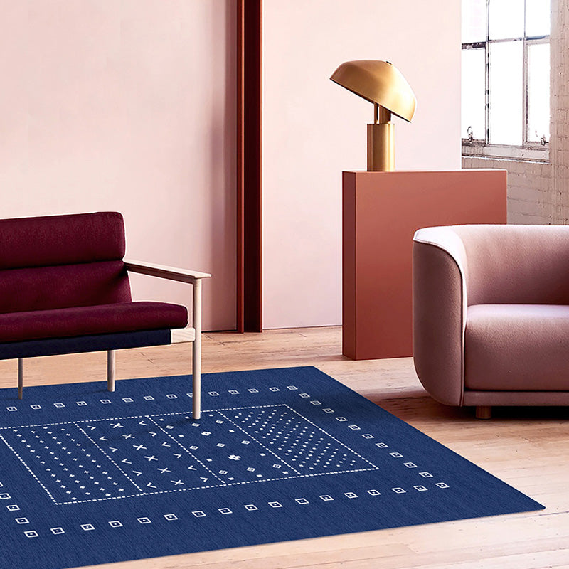 Funky Modernism Rug Blue and Grey Geometric Pattern Rug Pet Friendly Anti-Slip Washable Area Rug for Decoration Clearhalo 'Area Rug' 'Modern' 'Rugs' Rug' 1780474