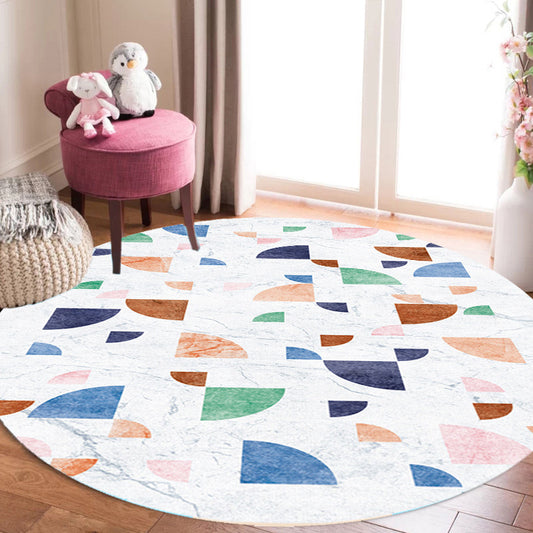 Multicolor Colorblock Geometric Pattern Rug Polyester Modern Rug Washable Anti-Slip Pet Friendly Area Rug for Living Room Clearhalo 'Area Rug' 'Modern' 'Rugs' Rug' 1780526