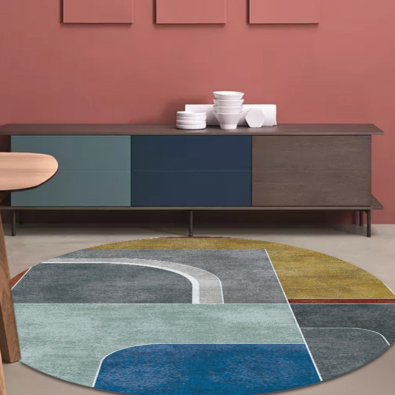 Multicolor Colorblock Geometric Pattern Rug Polyester Modern Rug Washable Anti-Slip Pet Friendly Area Rug for Living Room Clearhalo 'Area Rug' 'Modern' 'Rugs' Rug' 1780532