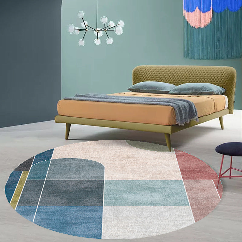 Multicolor Colorblock Geometric Pattern Rug Polyester Modern Rug Washable Anti-Slip Pet Friendly Area Rug for Living Room Clearhalo 'Area Rug' 'Modern' 'Rugs' Rug' 1780535