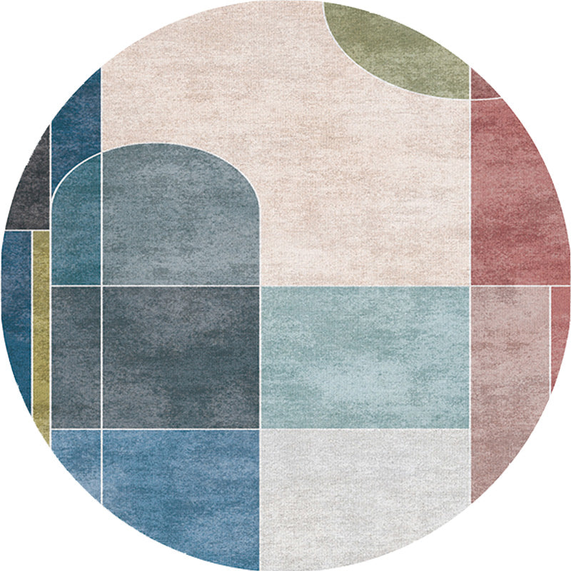 Multicolor Colorblock Geometric Pattern Rug Polyester Modern Rug Washable Anti-Slip Pet Friendly Area Rug for Living Room Clearhalo 'Area Rug' 'Modern' 'Rugs' Rug' 1780536