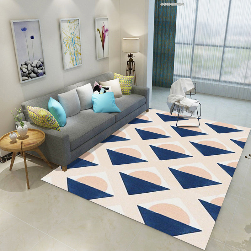 Multicolor Geometric Pattern Rug Polyester Contemporary Rug Washable Anti-Slip Pet Friendly Area Rug for Study Light Orange Clearhalo 'Area Rug' 'Modern' 'Rugs' Rug' 1780570