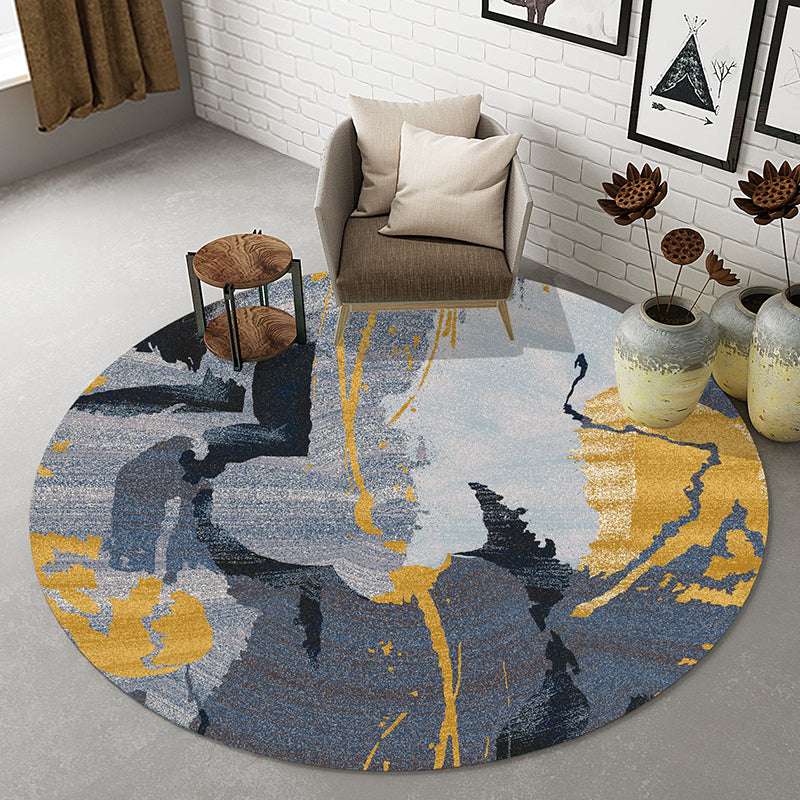 Modernist Abstract Rug Multicolor Polyester Rug Non-Slip Backing Washable Pet Friendly Carpet for Home Grey Clearhalo 'Area Rug' 'Modern' 'Rugs' Rug' 1780571