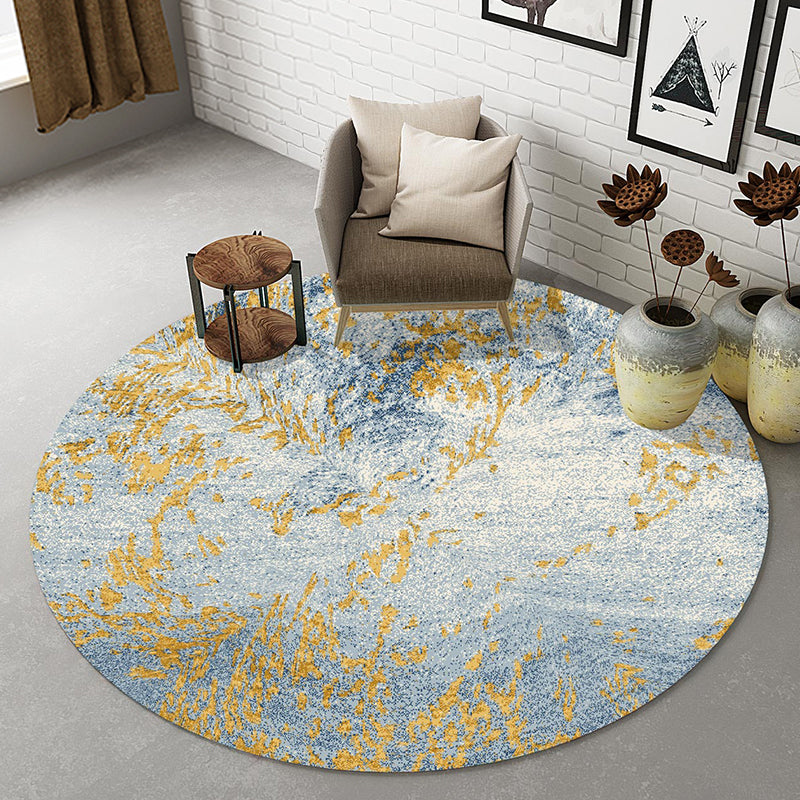 Modernist Abstract Rug Multicolor Polyester Rug Non-Slip Backing Washable Pet Friendly Carpet for Home Light Blue Clearhalo 'Area Rug' 'Modern' 'Rugs' Rug' 1780576