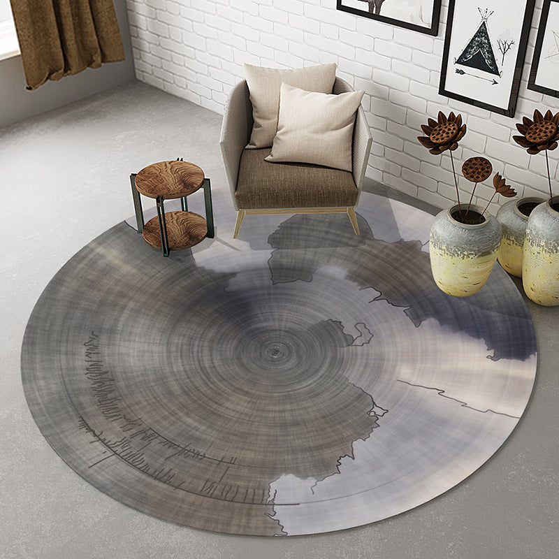 Modernist Abstract Rug Multicolor Polyester Rug Non-Slip Backing Washable Pet Friendly Carpet for Home Dark Gray Clearhalo 'Area Rug' 'Modern' 'Rugs' Rug' 1780577