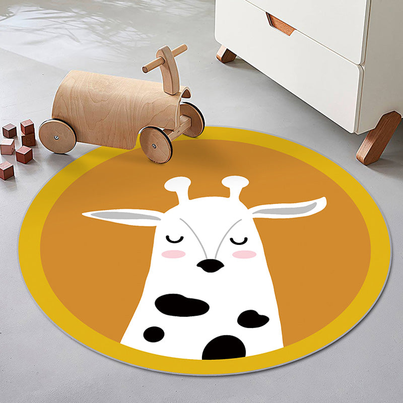 Multicolor Animal Pattern Rug Polyester Kids Rug Washable Anti-Slip Pet Friendly Area Rug for Children's Room Clearhalo 'Area Rug' 'Rug' 1780593