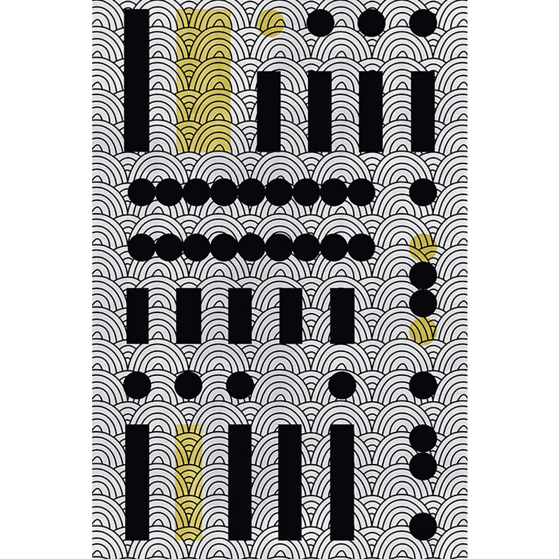 Multicolor Black Wave Pattern Rug Polyester Modern Rug Washable Anti-Slip Pet Friendly Area Rug for Living Room Clearhalo 'Area Rug' 'Modern' 'Rugs' Rug' 1780631