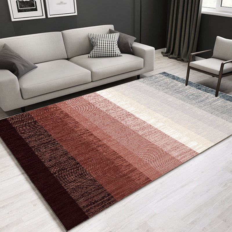 Modernist Ombre Pattern Rug Multicolor Polyester Rug Non-Slip Backing Washable Pet Friendly Carpet for Home Red Brown Clearhalo 'Area Rug' 'Modern' 'Rugs' Rug' 1780661