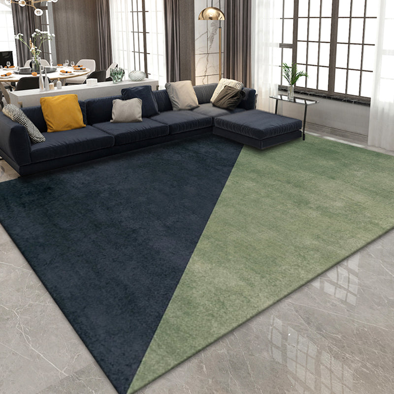 Modernist Colorblock Rug Black Multicolor Polyester Rug Non-Slip Backing Washable Pet Friendly Carpet for Home Green Clearhalo 'Area Rug' 'Modern' 'Rugs' Rug' 1780666