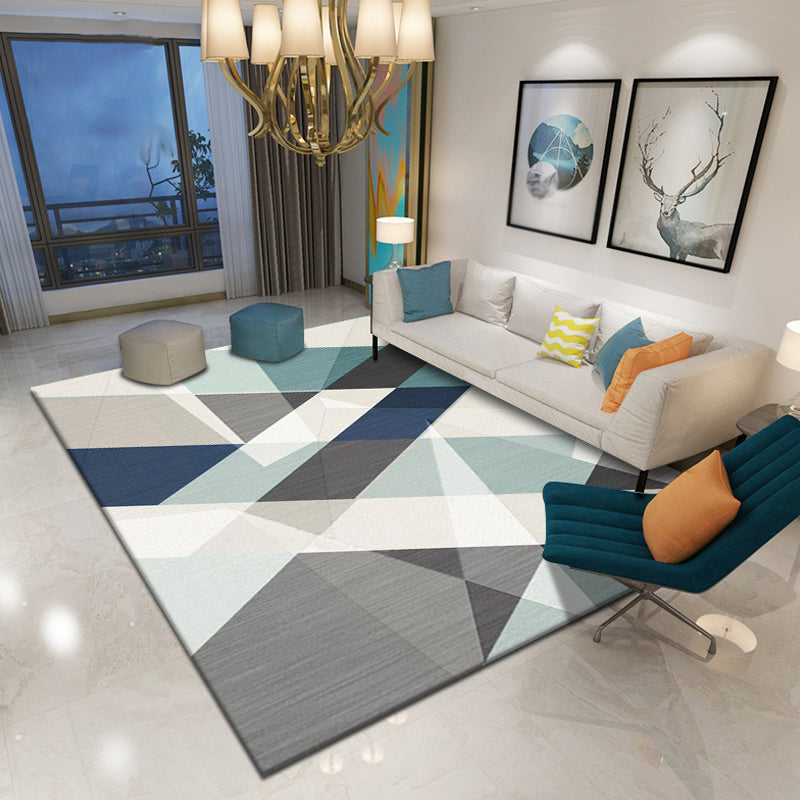 Multicolor Geometric Pattern Rug Polyester Modern Rug Washable Anti-Slip Pet Friendly Area Rug for Living Room Clearhalo 'Area Rug' 'Modern' 'Rugs' Rug' 1780778