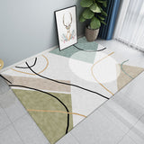 Creative Multicolor Modernist Rug Polyester Colorblock Rug Washable Pet Friendly Non-Slip Carpet for Living Room Green 3'11" x 5'3" Clearhalo 'Area Rug' 'Modern' 'Rugs' Rug' 1780866