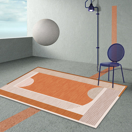 Stylish Modernism Rug Striped Pattern Rug Pet Friendly Anti-Slip Washable Area Rug for Decoration Orange Clearhalo 'Area Rug' 'Modern' 'Rugs' Rug' 1780903