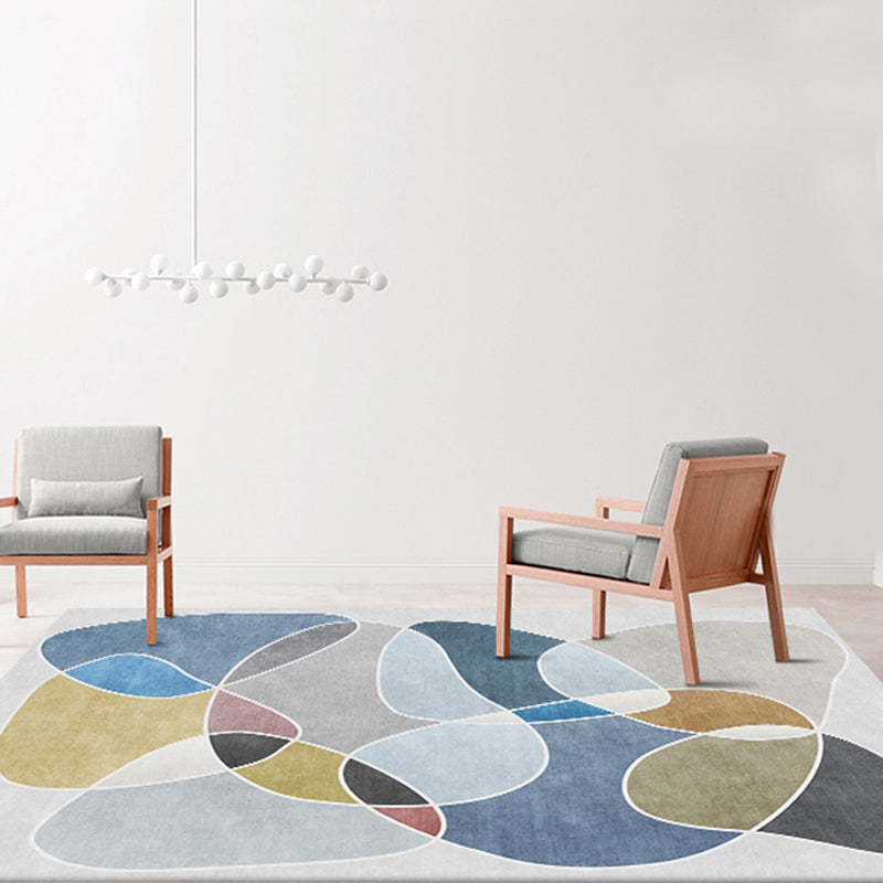 Stylish Multicolor Modernist Rug Polyester Colorblock Rug Washable Pet Friendly Non-Slip Carpet for Living Room Grey Clearhalo 'Area Rug' 'Modern' 'Rugs' Rug' 1780930