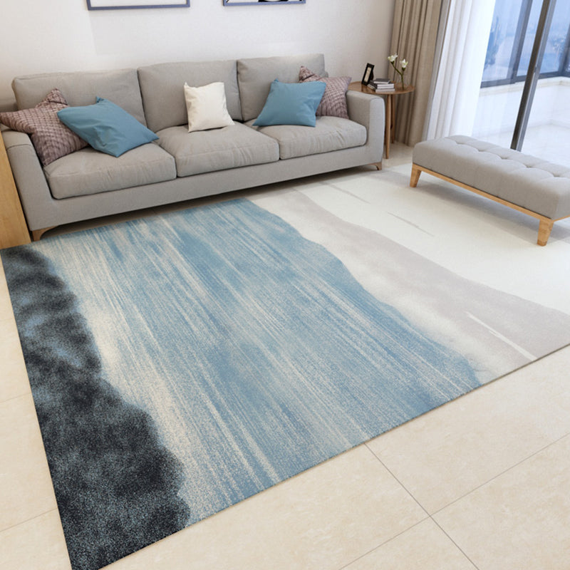 Multicolor Colorblock Rug Polyester Modern Rug Washable Anti-Slip Pet Friendly Area Rug for Living Room Blue Clearhalo 'Area Rug' 'Modern' 'Rugs' Rug' 1780953