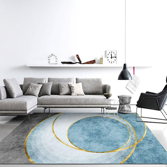 Multicolor Colorblock Rug Polyester Modern Rug Washable Anti-Slip Pet Friendly Area Rug for Living Room Light Blue Clearhalo 'Area Rug' 'Modern' 'Rugs' Rug' 1780954