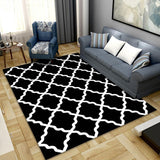 Geometric Pattern Rug Polyester Nordic Rug Washable Anti-Slip Pet Friendly Area Rug for Living Room Black Clearhalo 'Area Rug' 'Modern' 'Rugs' Rug' 1780996