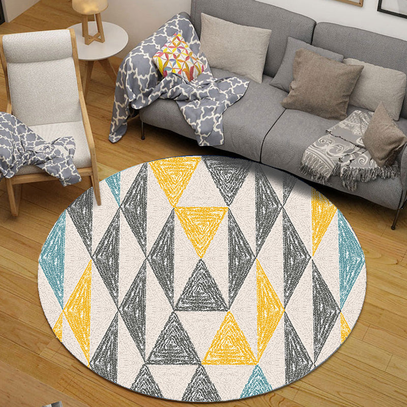 Unique Multicolor Modernist Rug Polyester Geometric and Stripe Pattern Rug Washable Pet Friendly Non-Slip Carpet for Living Room Clearhalo 'Area Rug' 'Modern' 'Rugs' Rug' 1781014