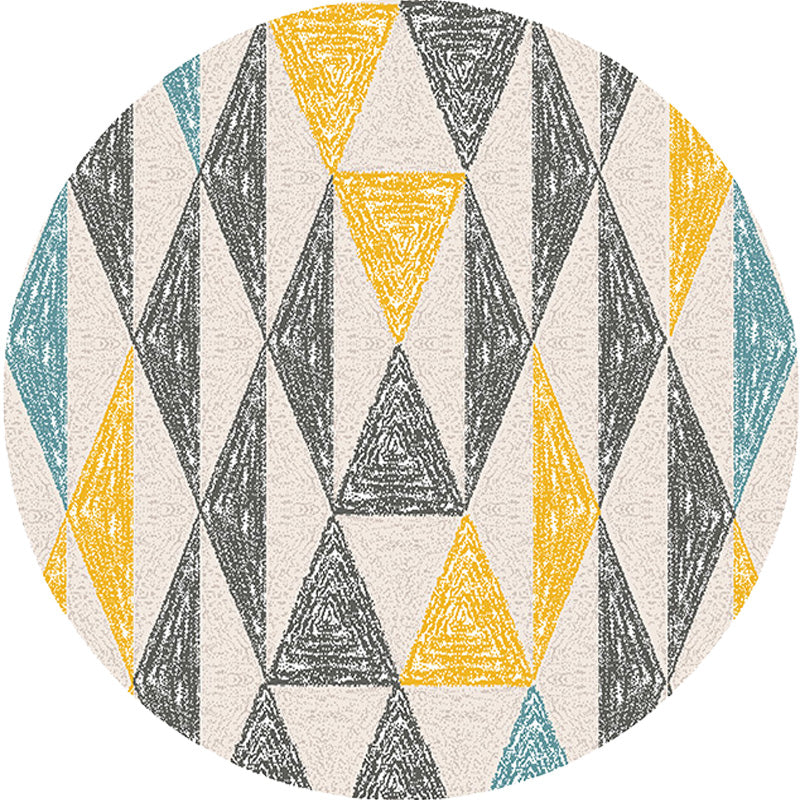 Unique Multicolor Modernist Rug Polyester Geometric and Stripe Pattern Rug Washable Pet Friendly Non-Slip Carpet for Living Room Clearhalo 'Area Rug' 'Modern' 'Rugs' Rug' 1781015